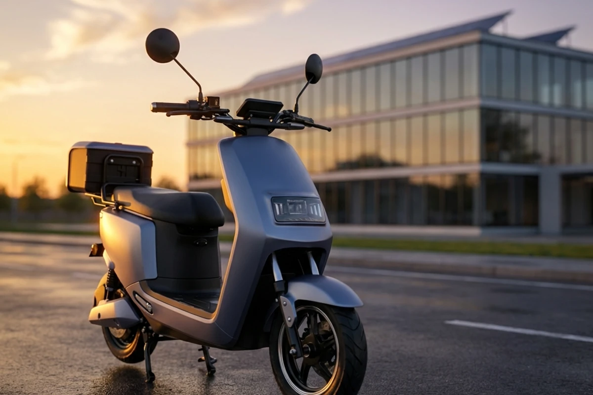 Super DTR scooter électrique au coucher de soleil
