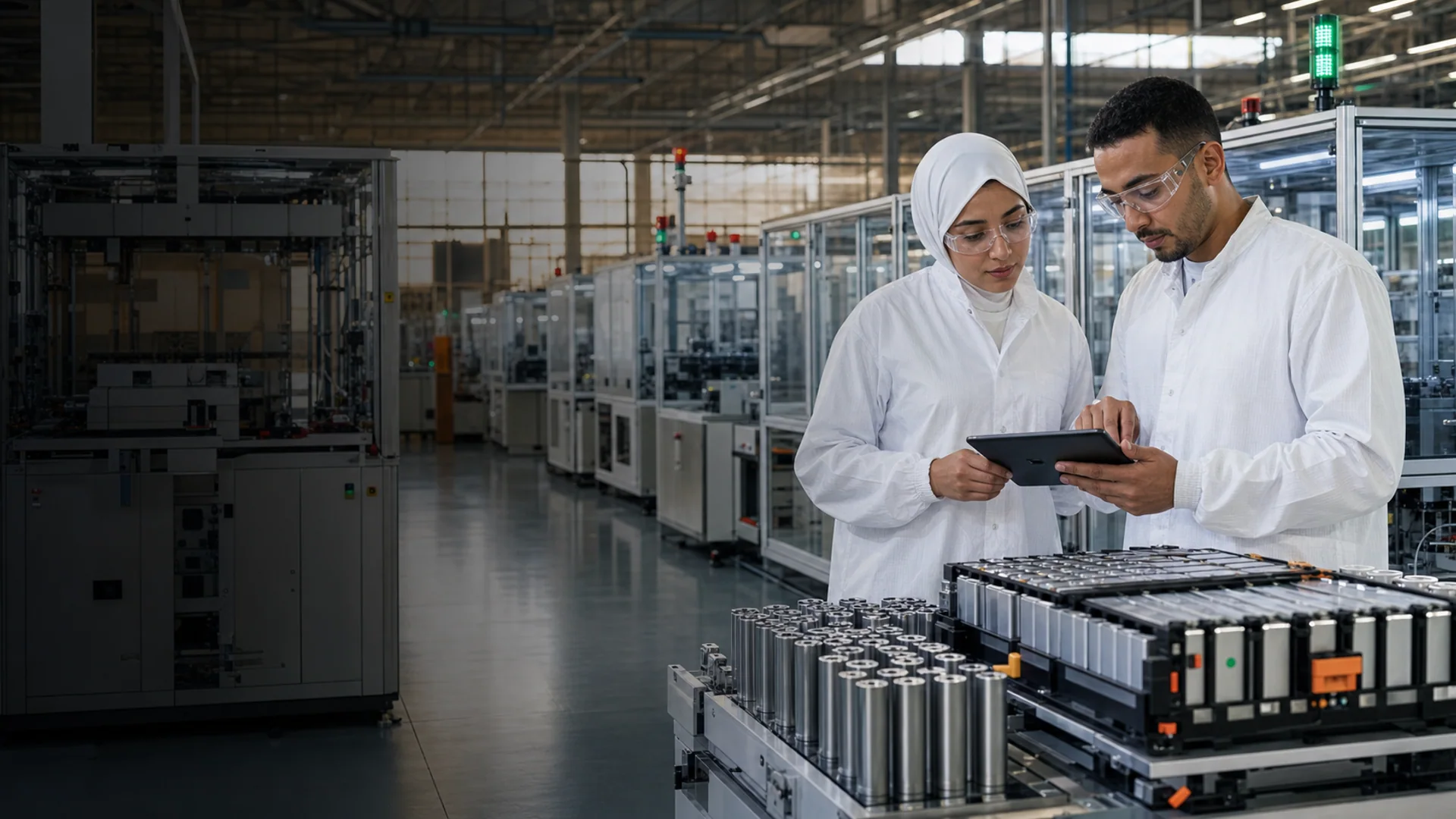 Ingénieurs marocains dans une gigafactory de batteries LFP